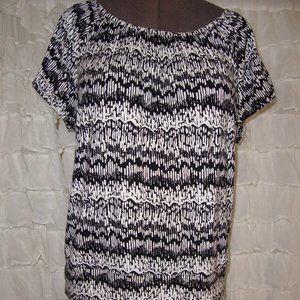 Kenneth Cole Reaction black and white top M